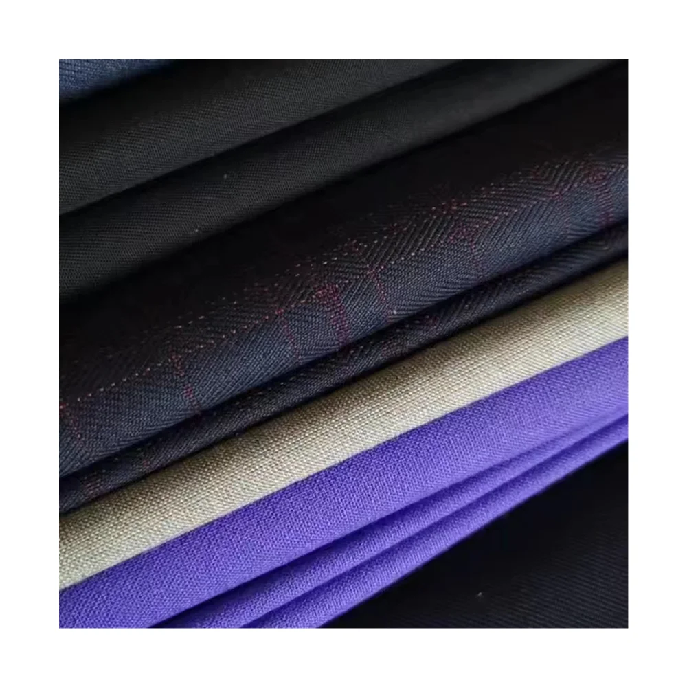 ZHAORUN TR Tweed Suiting Fabrics Dyed Viscose 143GRAMS/M2 Plain High Quality Polyester for Men African Market Woven