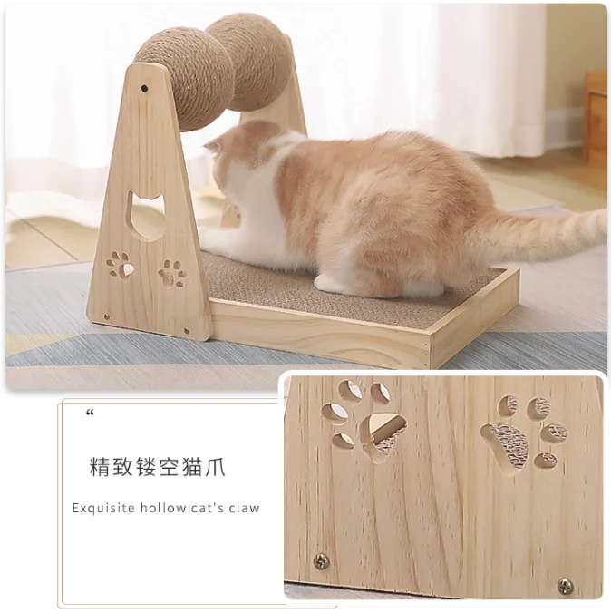 2021 China factory wholesale  cat toy cat scratcher cardboard interactive pet toy Cat scratch board