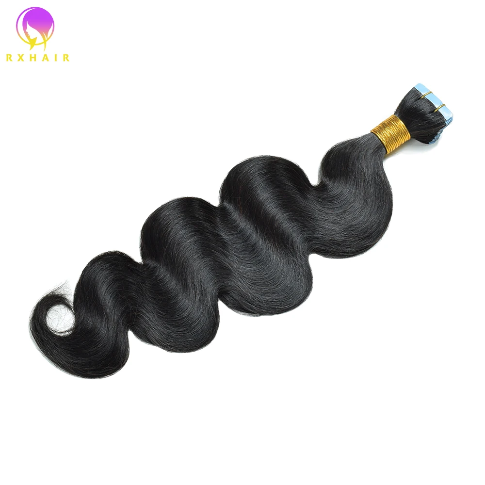 Factory Price Beauty Supplier Body Wave Clip In Hair Extensions 100% Tape Ins Remy Brazilian Virgin Human Hair