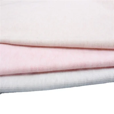 Fabric factory melange gray 40S organic cotton interlock fabric