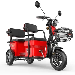 Wholesale high quality cheap price 48V 60V 250W-800W electric   tricycle 4 seats passenger and cargo dual-use electric tricycle