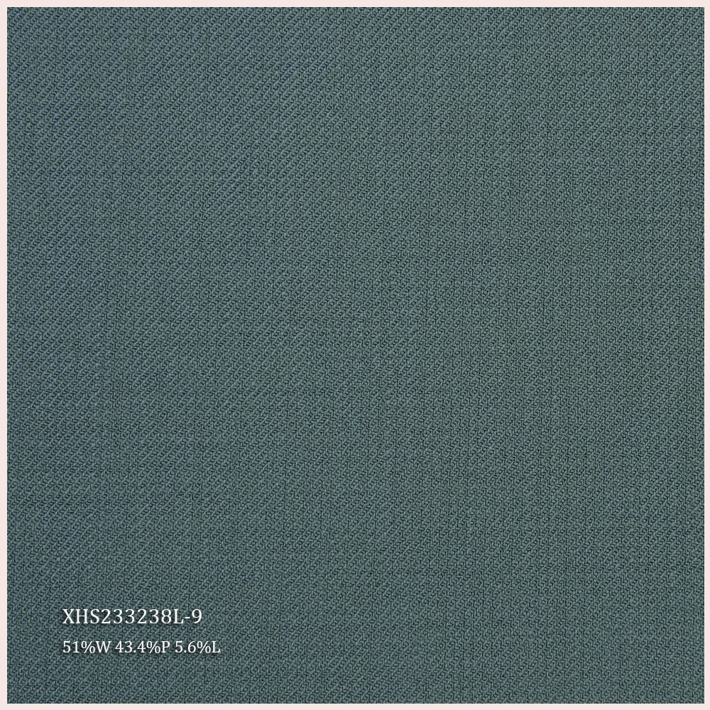 Machine Washable RTS 51%W 43.4%P 5.6%LY Merino Wool Polyester Blend Worsted Wool Fabric for Men Suits