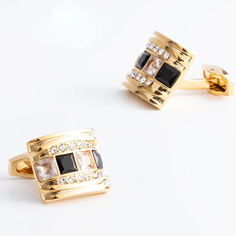 Custom Masonic Stainless Steel 316L Part Mens Custom Cufflinks Doctor Different Colour Crystal Cufflink Claw Setting