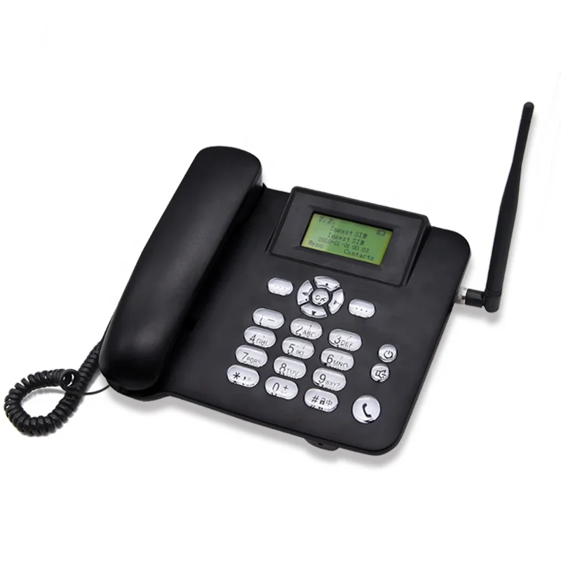 GSM Caller Id Wireless Desktop 2 Sim Phone with RAM256MB+ROM512MB Memory Cordless Telephone