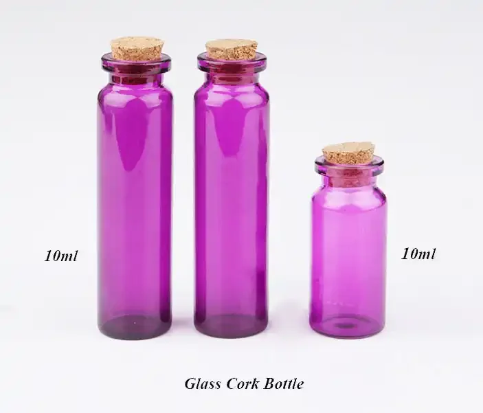 5ml 10ml 20ml lab glass bottles bottle cork cap glass bottles for testing essential oil wishing purpose