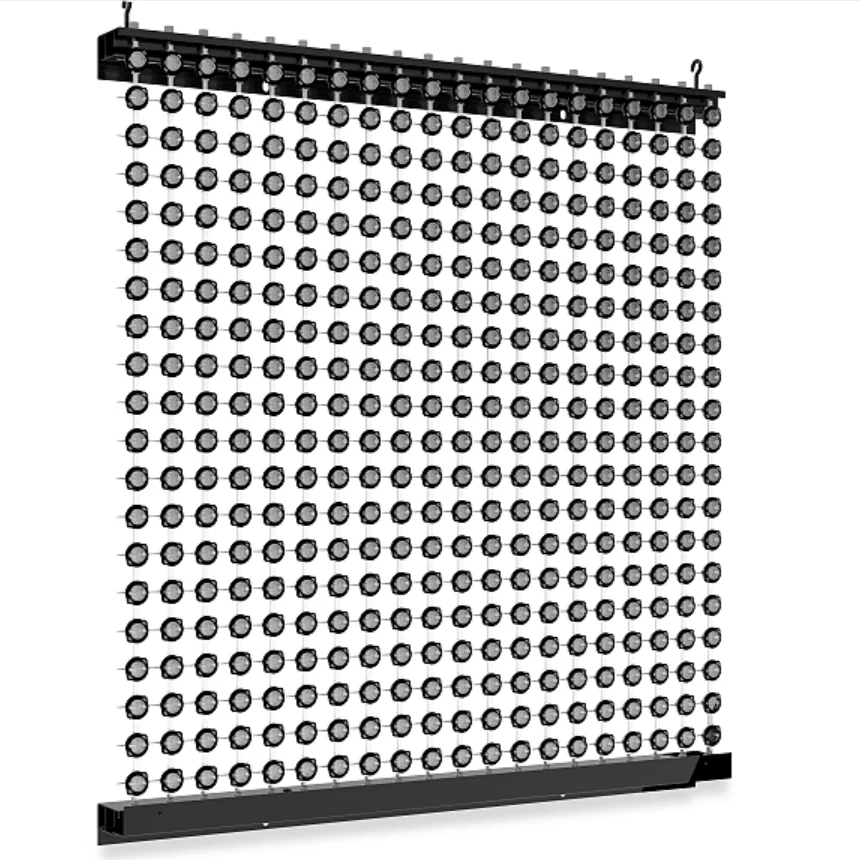 P50 Media Facade Led Mesh 20mm Programmable Led Mesh Display For Advertising