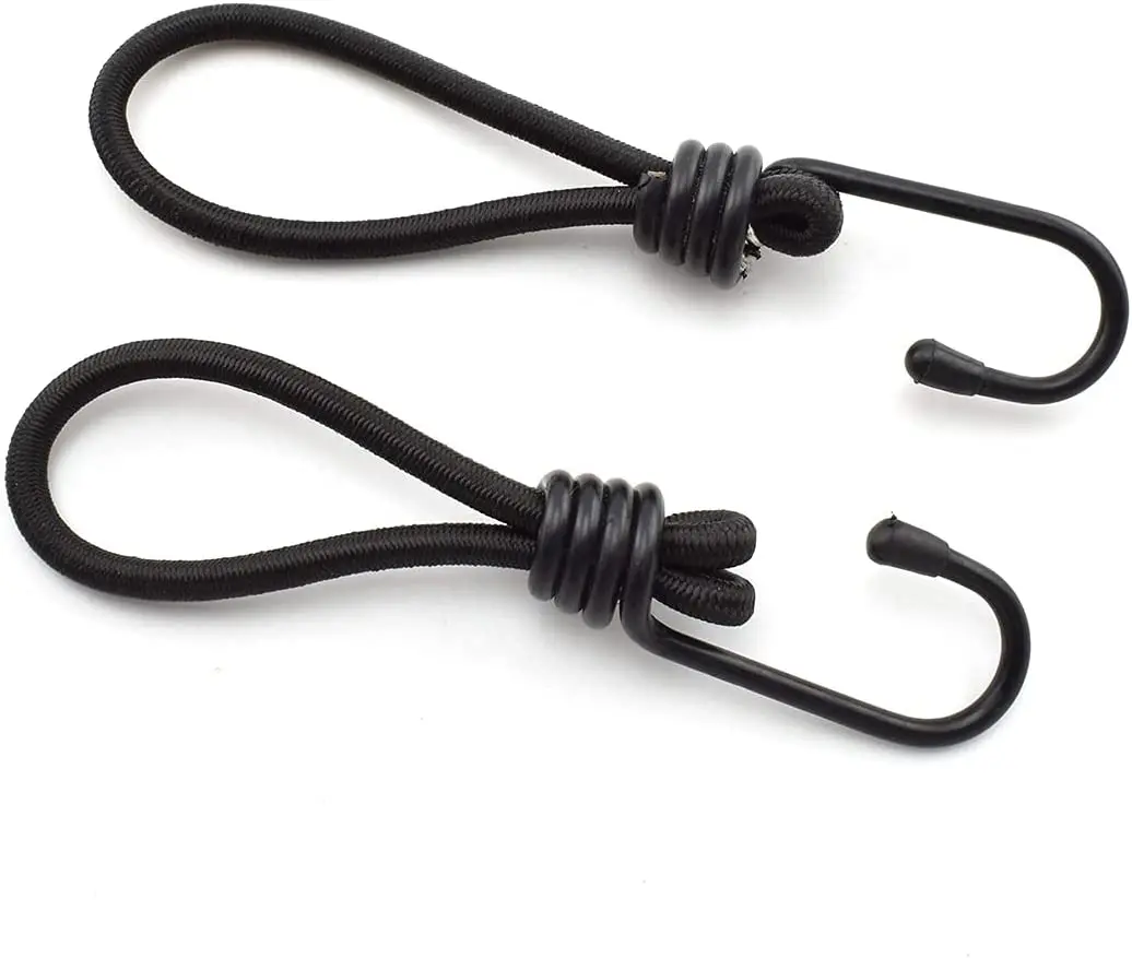 Elastic Rope Heavy Duty 6MM*20CM Bungee Cords with Hooks Superior Latex Heavy Duty Elastic Strapping Tape for Camping, Trucks