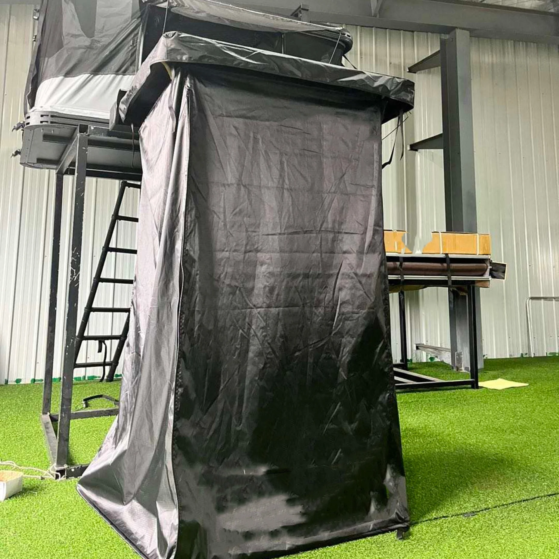 Aluminum Shell Shower Tent Car Side Privacy Emergency Tent with LED Light