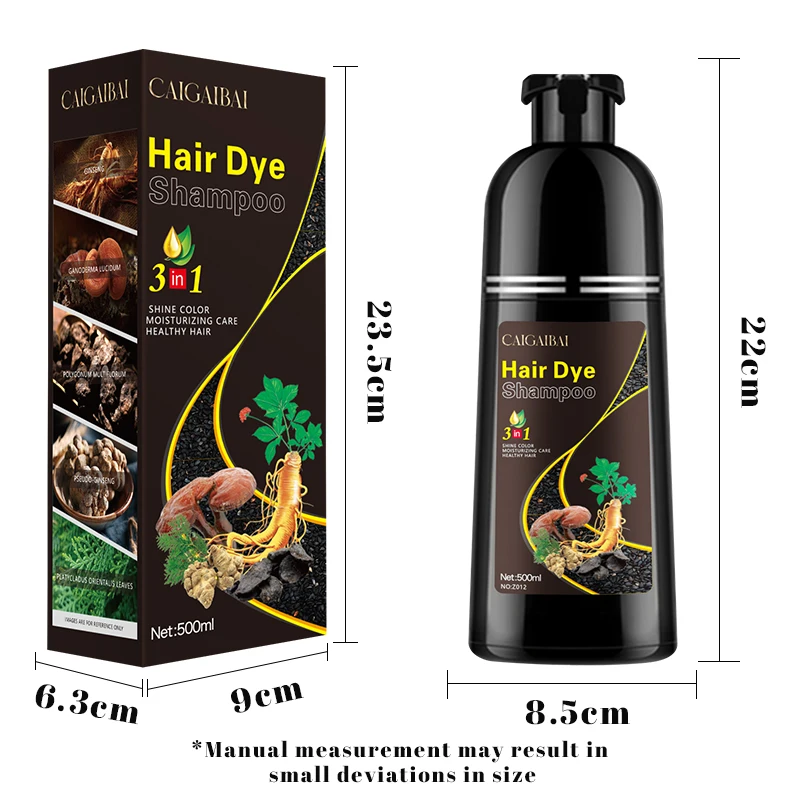Custom Natural Black Chestnut Brown Wine Red Grape Purple Hair Color Change Shampoo Long Lasting Permanent Organic Hair Dye