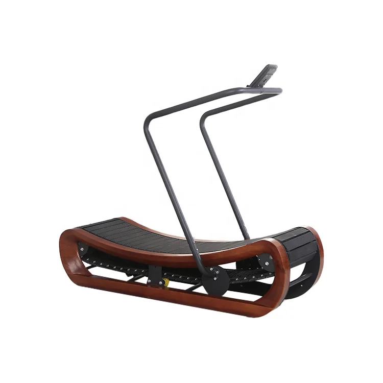 Home Fitness gym equipment Self-generated Non-motorized Curved Treadmill wood treadmill running machine air runner