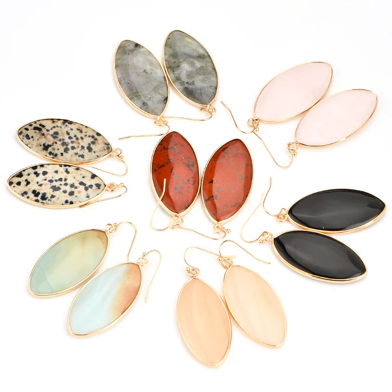 Заводская поставка высококачественные Подвесные серьги новые модные ювелирные изделия из камня