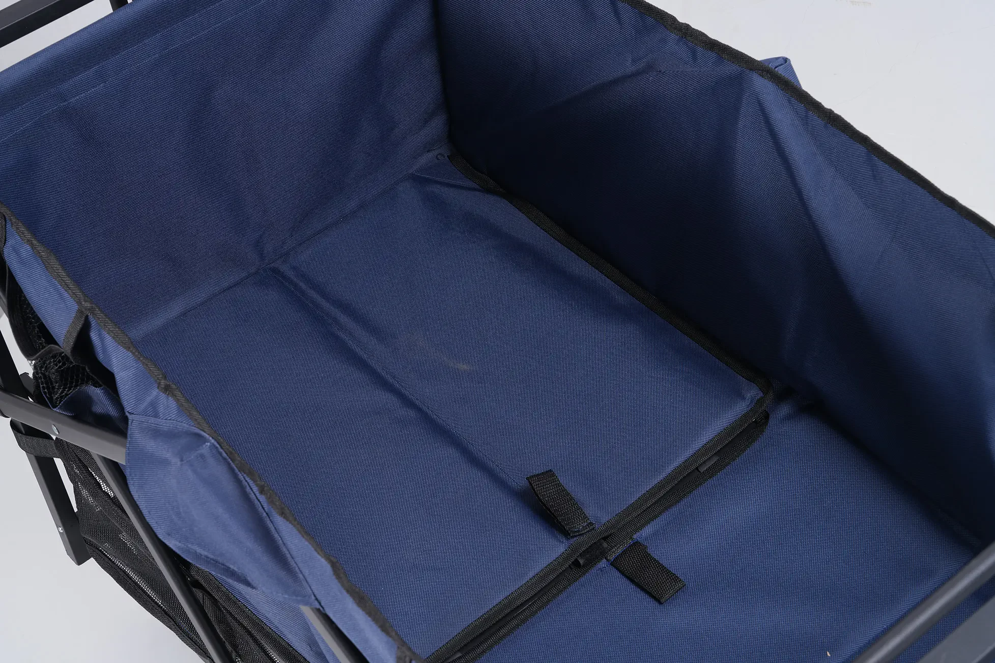 Double layered space cargo wagon cart big wheel large capacity trolley with open bucket camping outdoor for beach picnic