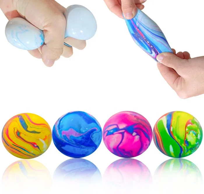 Colorful TPR Gel Water Bead Anti Stress Relief Custom Fidget Squeeze Mesh Squishy Stress Ball With Logo Fidget Toys For Kids