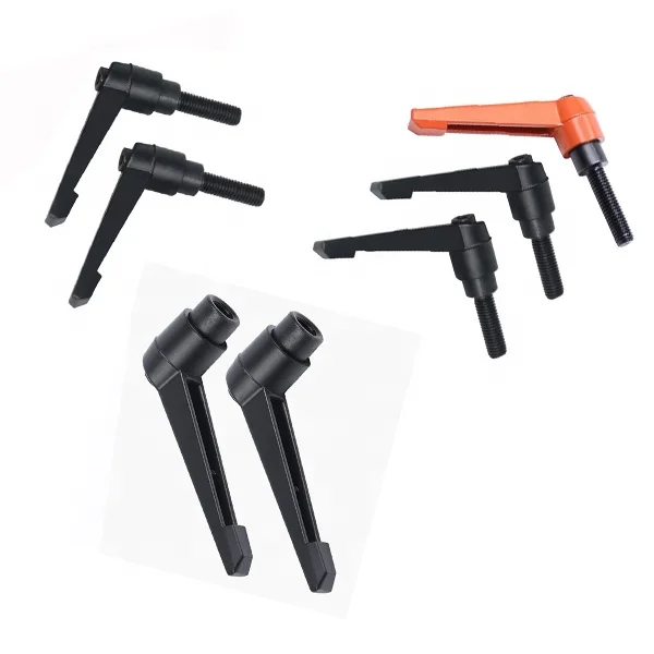 UNC 3/8-16 Female Clamping lever Stainless steel Adjustable handle Black Orange Zinc Alloy Levers