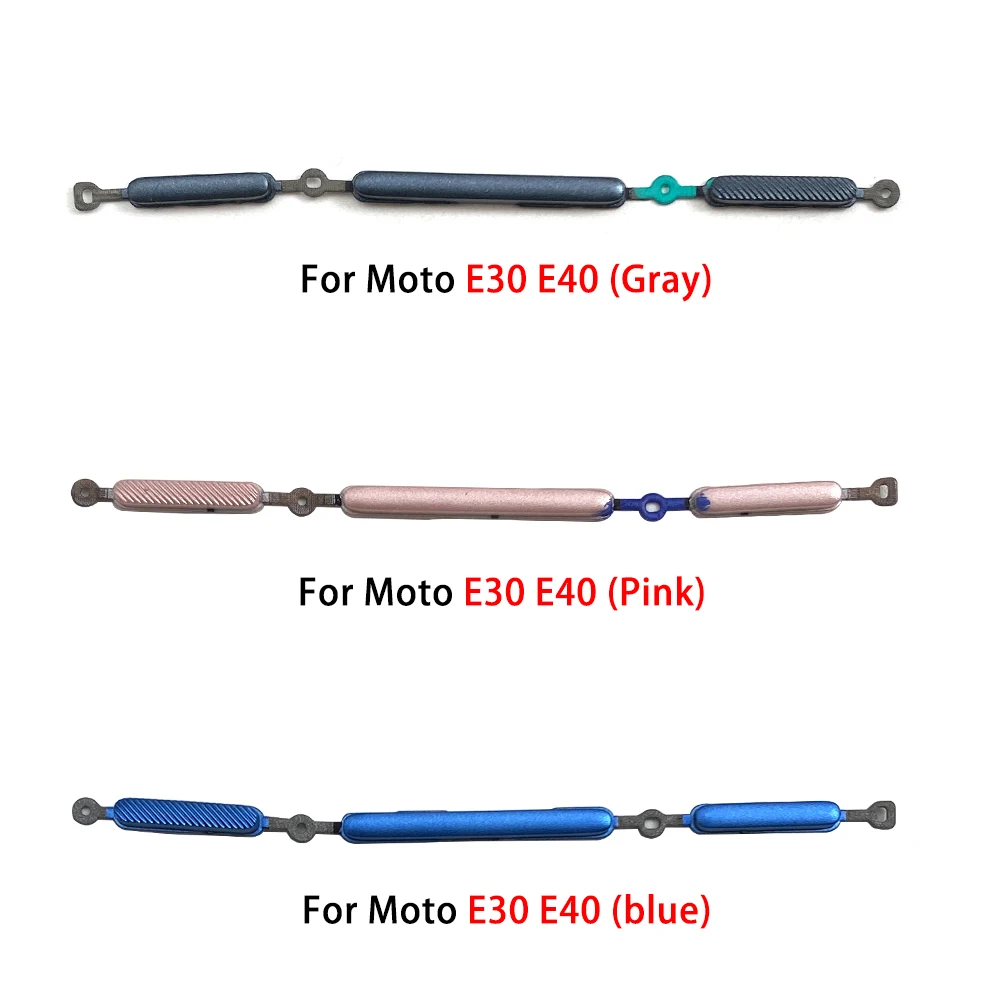 Wholesale Factory Price Power Volume Button Side Key For Moto E20 E22 E30 E40 ON / OFF Button Key Set Mobile Spare Parts