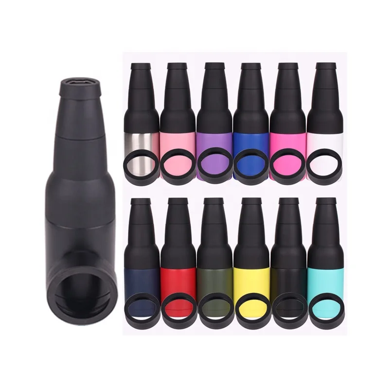 MIPPE 12oz Can cooler thermos Vacuum Insulated Double Wall Stainless Steel slim Can Cooler with Beer Bottle opener