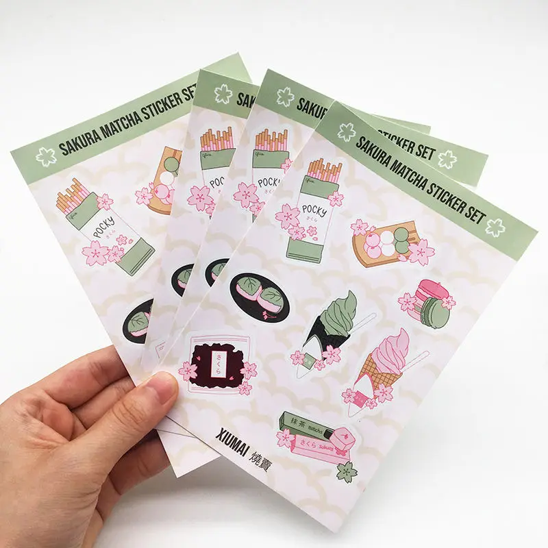 UV Custom Fancy Cartoon Decorative Self Adhesive Paper Stickers Sheets Kiss Cut Kids Stickers