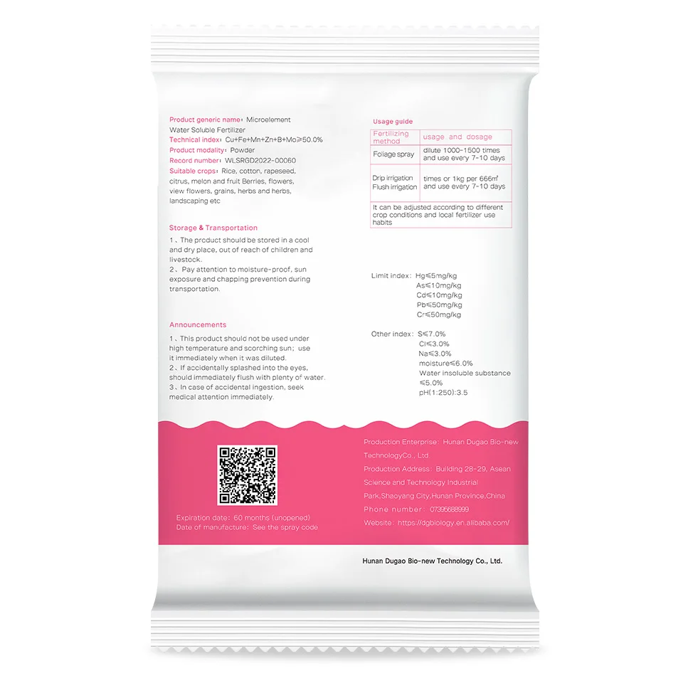 Promote flower fruit npk fertilizer soluble OEM EDTA micro nutrient fertilizer for orange fertilizer