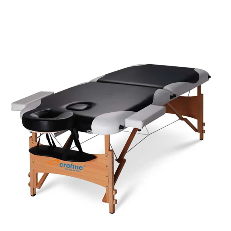 
 Массажная стол для продажи Портативный 2 секции деревянная массажная кровать с высоким качеством тепловой массажный стол  