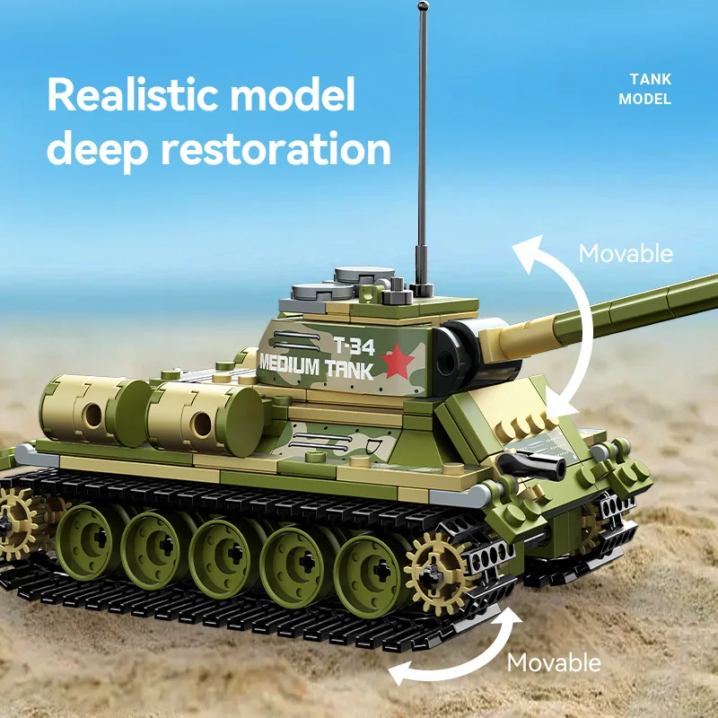 New Arrivals WW2 Russia Series Model Bricks Toys Tank Building Blocks Sets