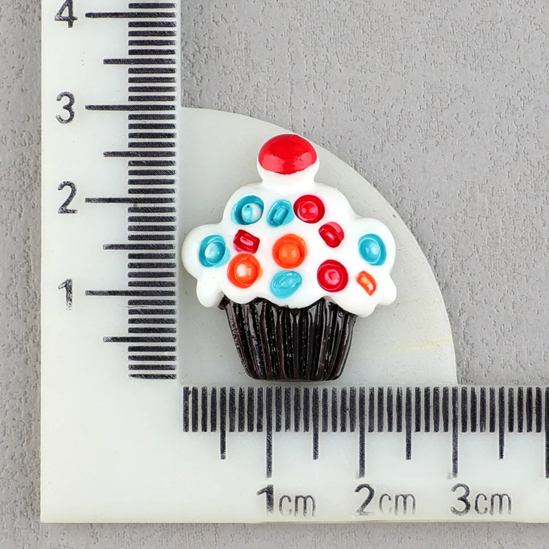 hot sale artificial rainbow cake cupcake waffle cookies design miniature food charms