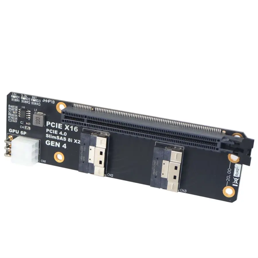 FEICHAO 2-портовый адаптер SlimSAS 8i x2 to PCIe4.0x16 плата адаптера SFF8654 карта