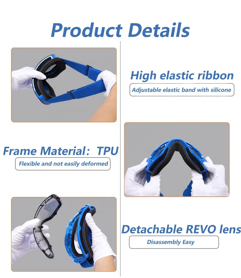 
Customized Logo Availabled Wholesale interchangeable custom logo ski goggles for Ski training 