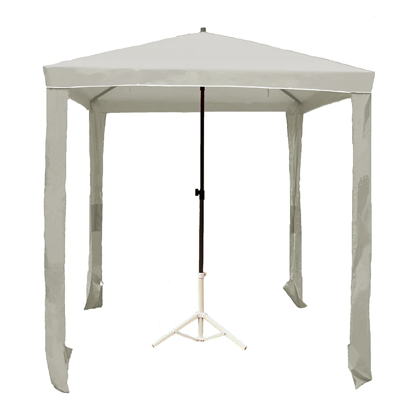 Wholesale Portable 4 Sandbag Leg Square Beach Umbrella Windproof Custom Printed Pop Up Outdoor Cabana