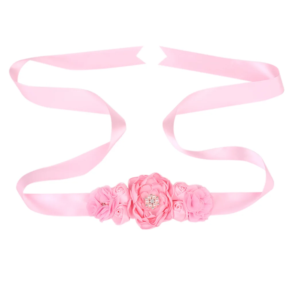 Maternity Photography Props Flower Belt Baby Shower Lace Dress Pregnant Photography Waist Decoration Pregnancy Photo Shoot