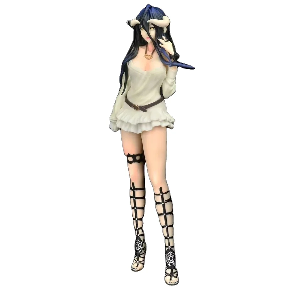 New Doll Model Overlord Anime Girl Figures Flying Posture Albedo Action Figure PVC Figurines Car Decoration Gifts Kids Toys