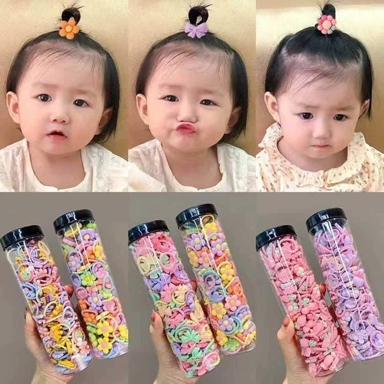 20 Pcs/Set Kids Elastic Hair Band Cute Baby Girl Mini Rubber Band Hair Tie for Kids Girls Hair Accessories