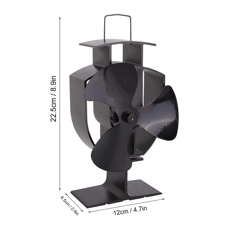 ecofan self powered 3-blade heat powered stove table fan fireplace fan