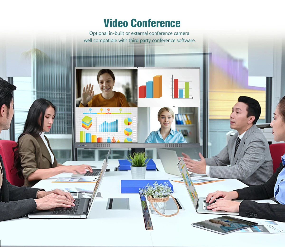 65 Inch Display Touch Screen Panel 4K Ultra Hd 4K Smart 75 Inch Portable Electronic Boards Interactive White Board