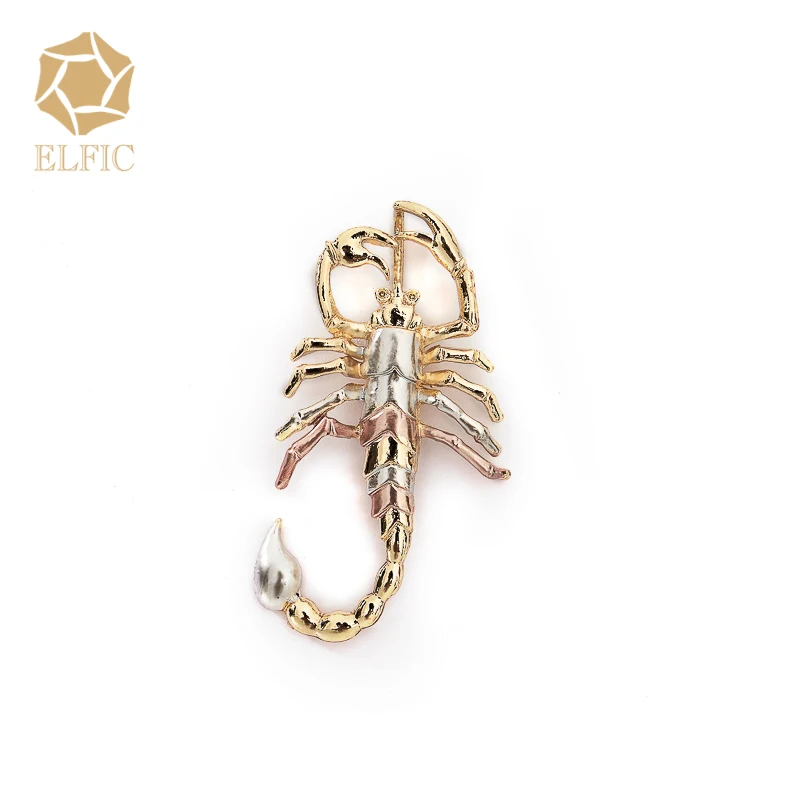 Elfic Hip hop Vintage Punk Animal Tri Color Scorpion pendant