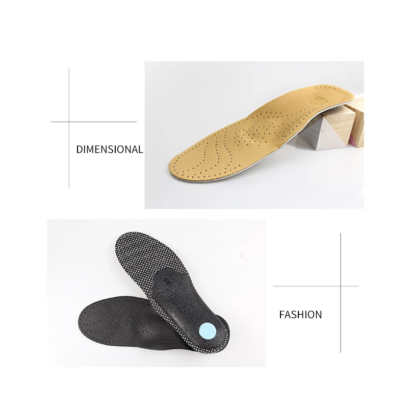 Cowhide full pad for orthotic flat foot insole