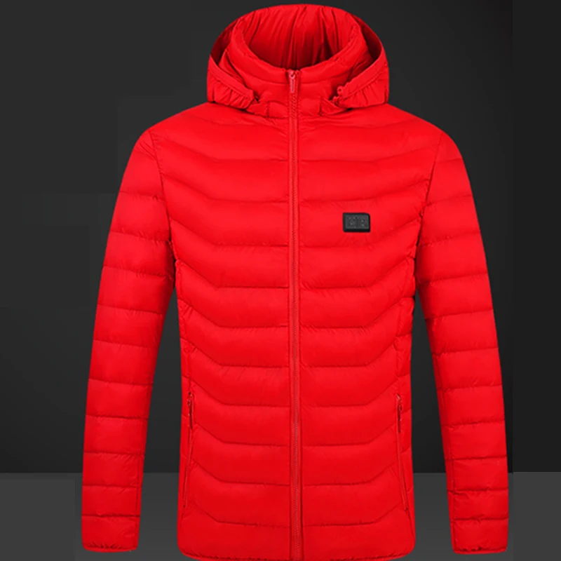 Outdoor Windproof Washable 3-speed temperature control Usb 5V Winter Heated Men Jacket