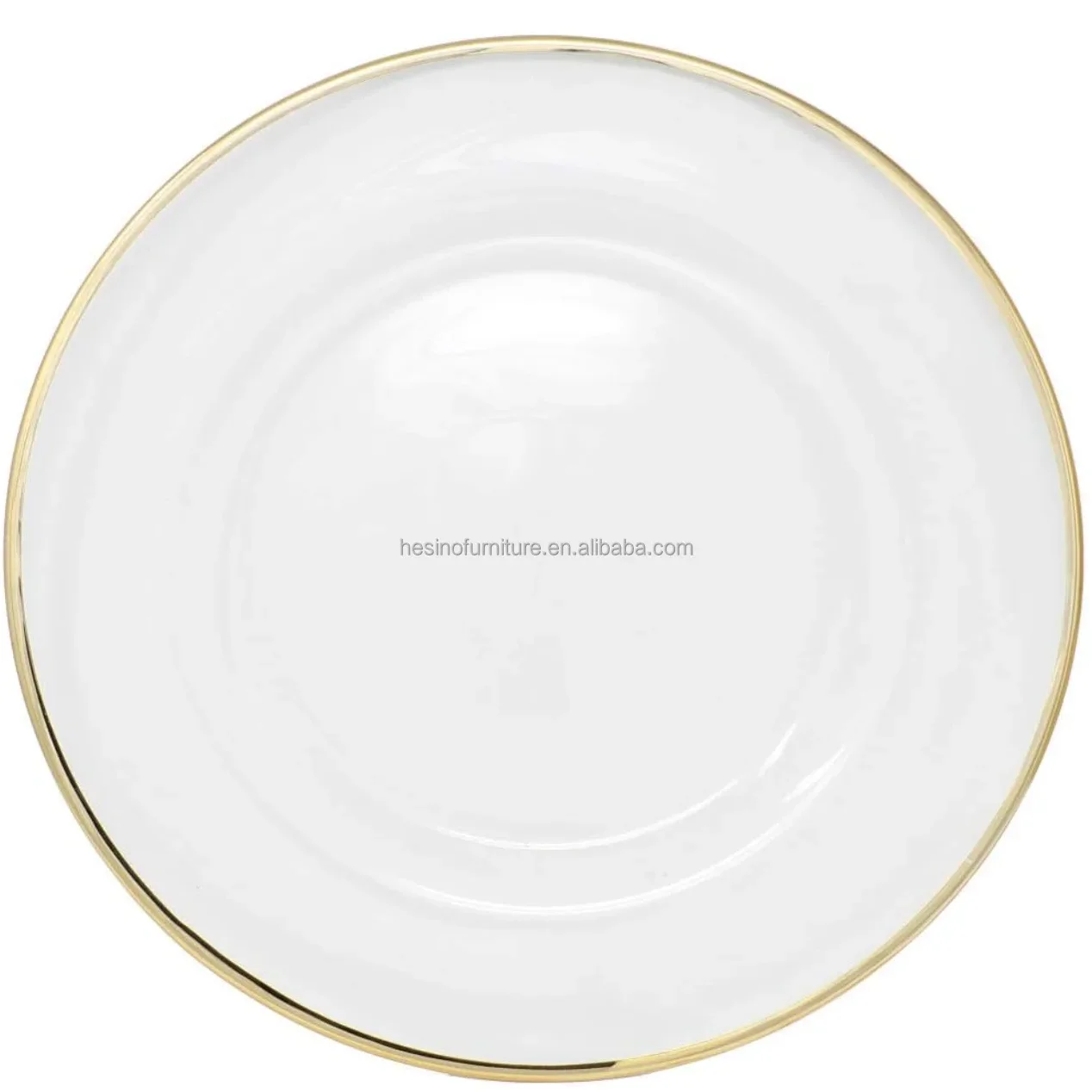 Factory wholesale gold rim glass charger plate  for wedding event decoration