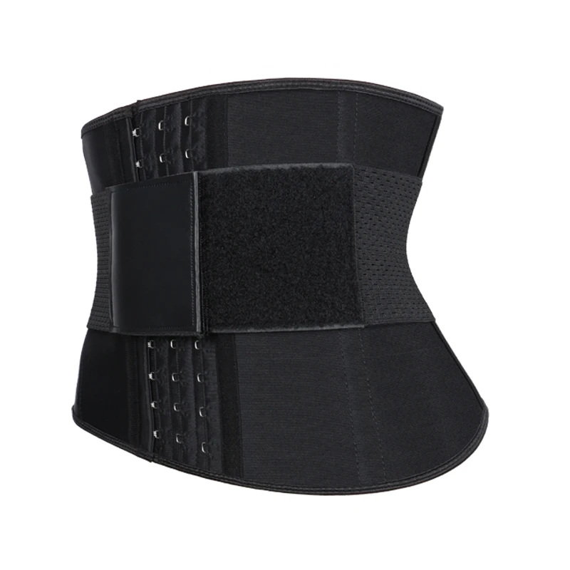 ATBUTY Customizable Elastic Belt 9 Steel Bone Three Breasted Body Shaper Leather Latex Waist Trainer Shaper Short Torso