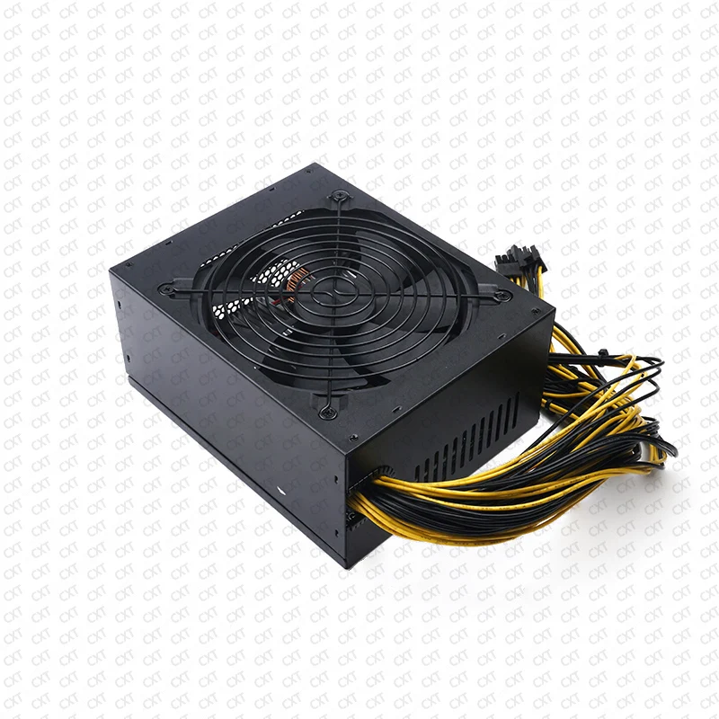 Блок питания высокой мощности с бесшумным звуком, 1800 Вт, блок питания для майнинга ATX, поддержка 8 GPS, Майнинг BTC