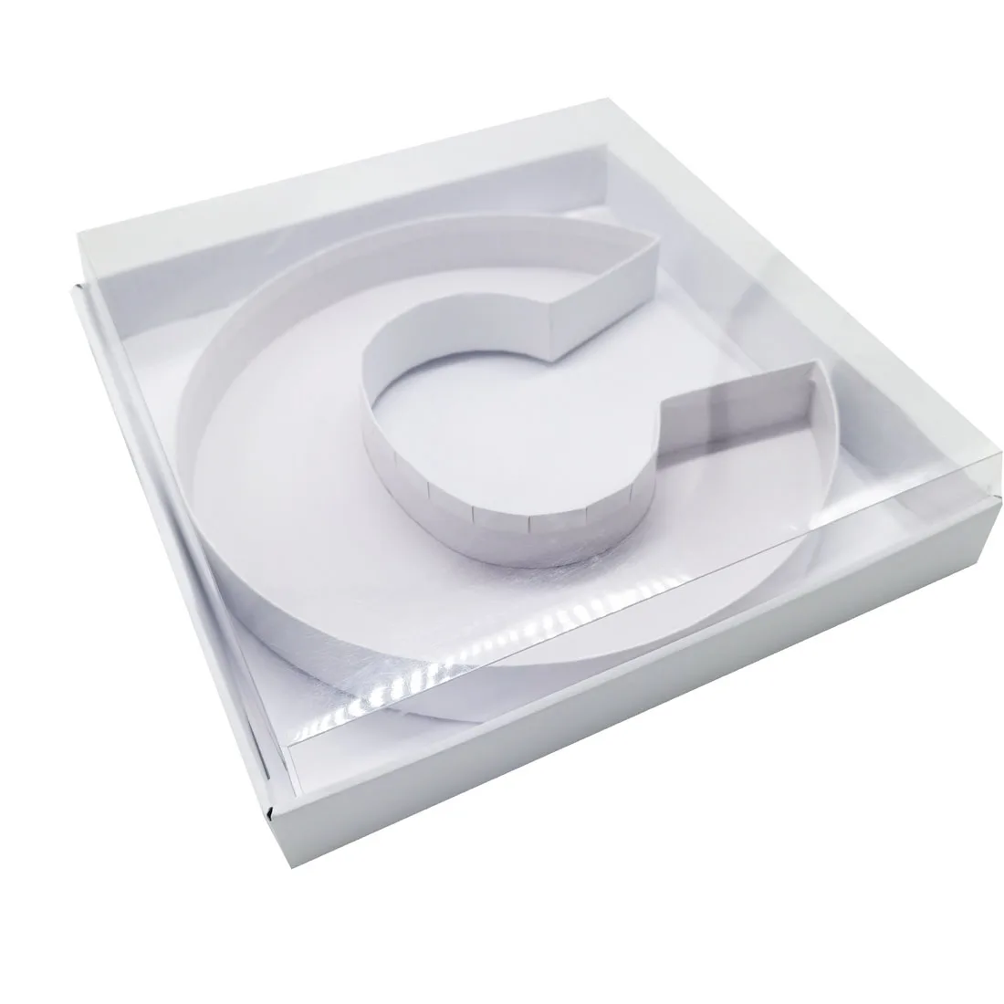 Food With Clear Lid Window Tray Paper Cardboard Mache Alphabet Letter shaped Grazing Box For Charcuterie