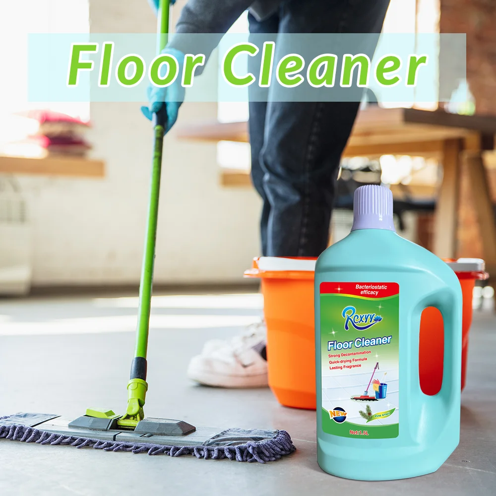 Promotion eco friendly Rcxyy neutral ph1.5L tile liquid floor cleaner  with long lasting pine fragrance