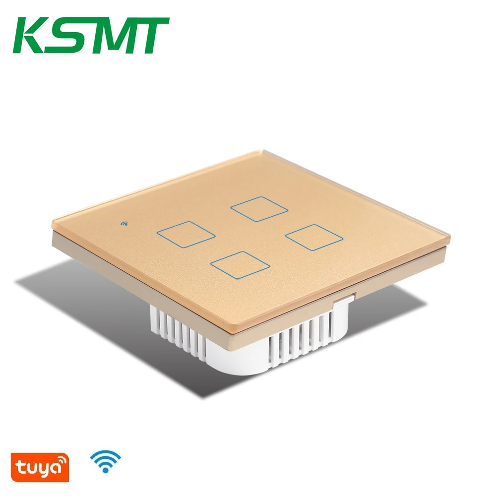 KAISI 86 EU Standard wifi smart switch 4 gang Touch Switch hotel switch panel 4 gang smart home