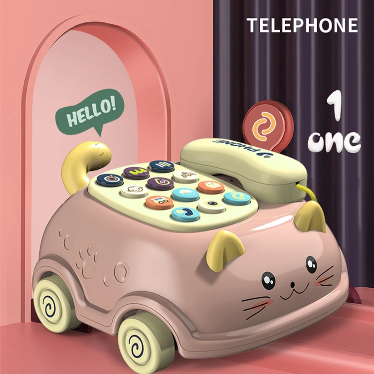 Wholesale Multifunctional Educational Toys Button-Pushing Telephone With Music Educational Toys For Kids Learning