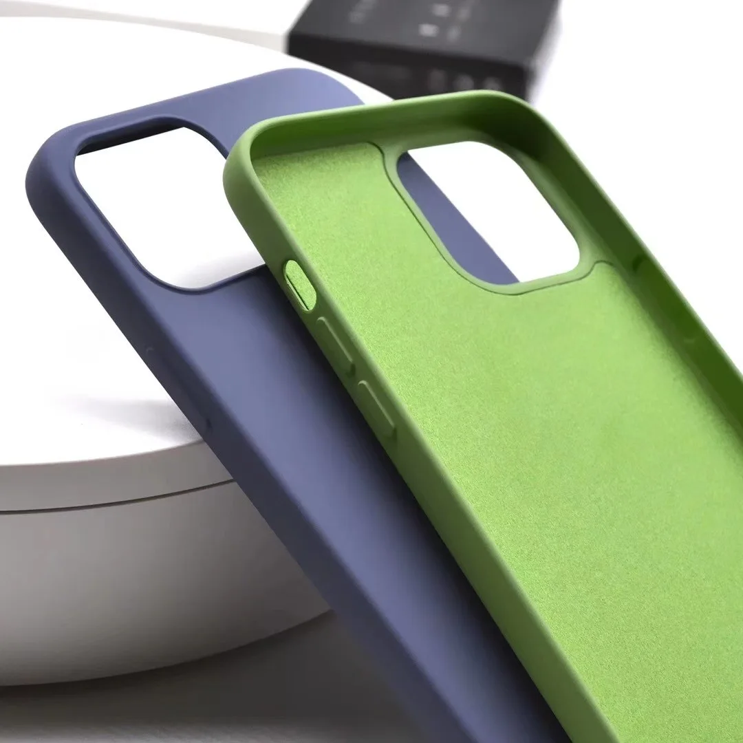 
Camera Lens Protection Liquid Silicone Rubber Soft Bumper For Samsung Phone Case With Microfiber Lining 