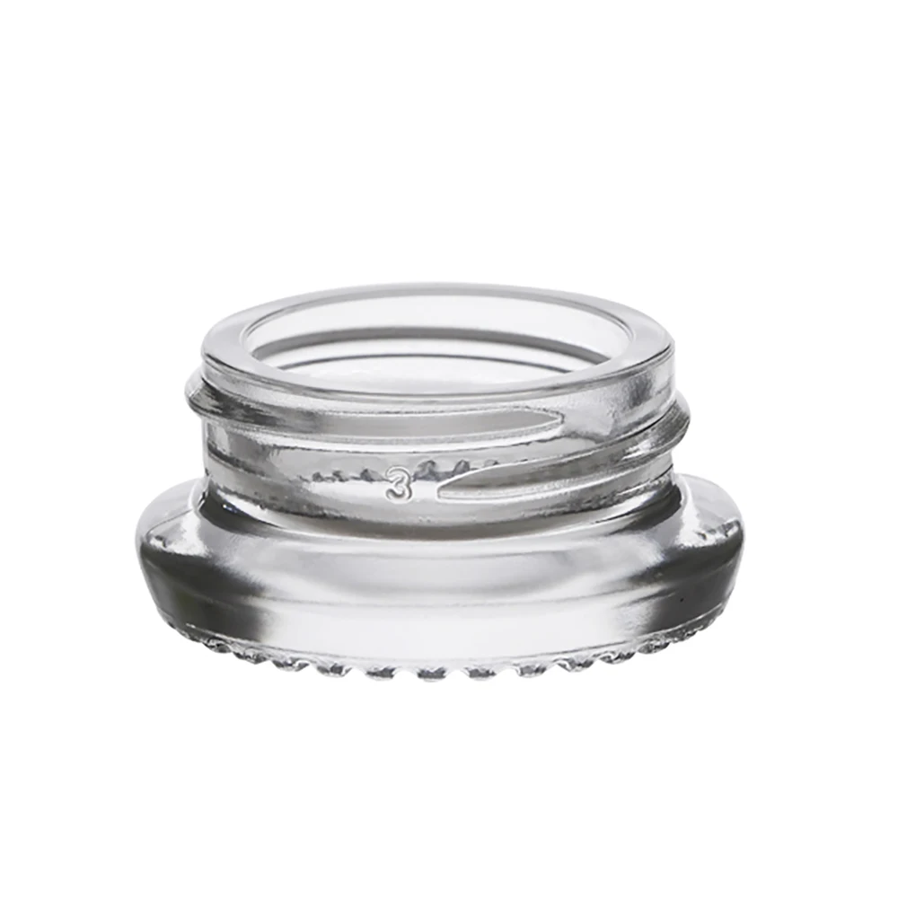 5 ml Clear Eye Cream Glass Jar Mini Face Cosmetic Glass with 37 mm finish