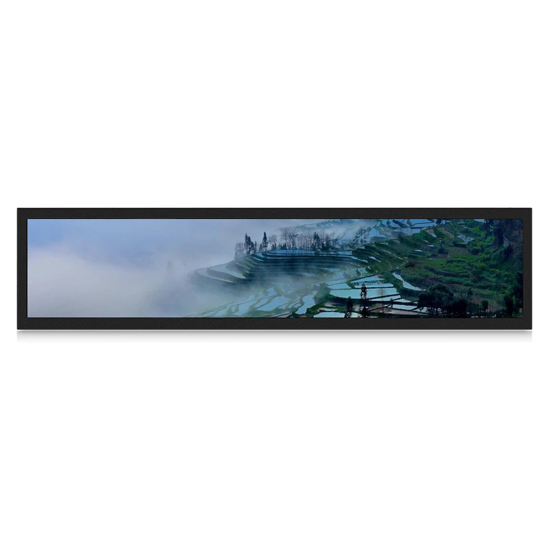 19inch Poling Window Ultra-thin Type Video Ultra Thin Edge Strip Stretched 19 Inch Shelf Bar Screen Digital Signage