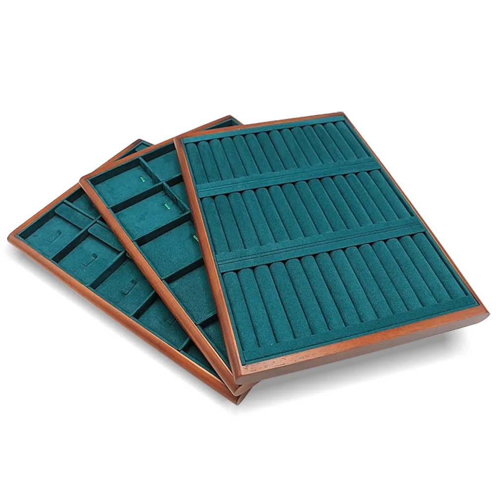 Популярный высококачественный Роскошный дизайнерский черный портативный лоток для демонстрации ювелирных изделий, органайзер для колец