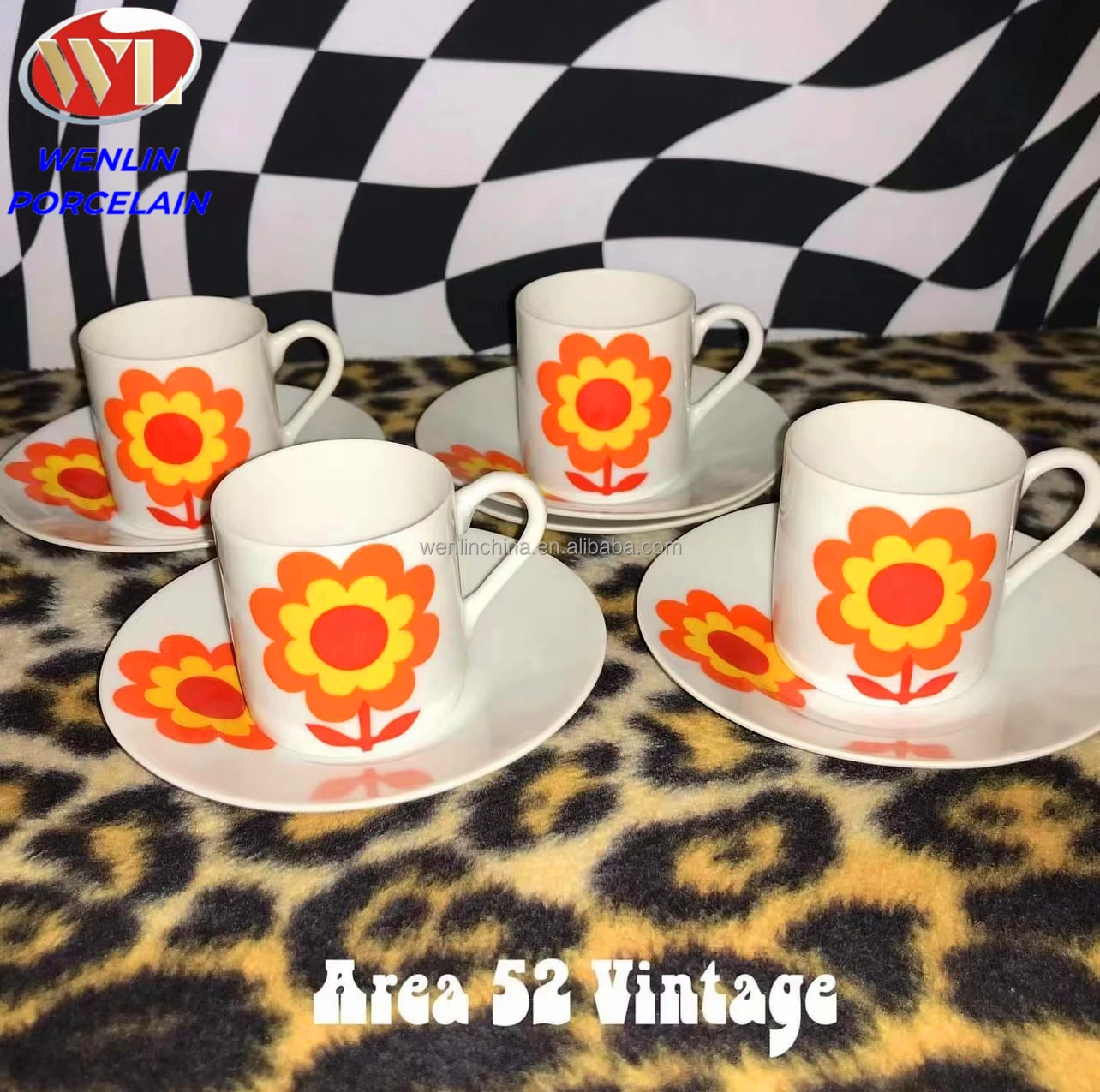 Arabia Flower Golden Coffee Mugs Cup Saucer Tea Set Style Gift Hight Quality Porcelain Ceramic Plate Habesha Ethiopian Ramadan