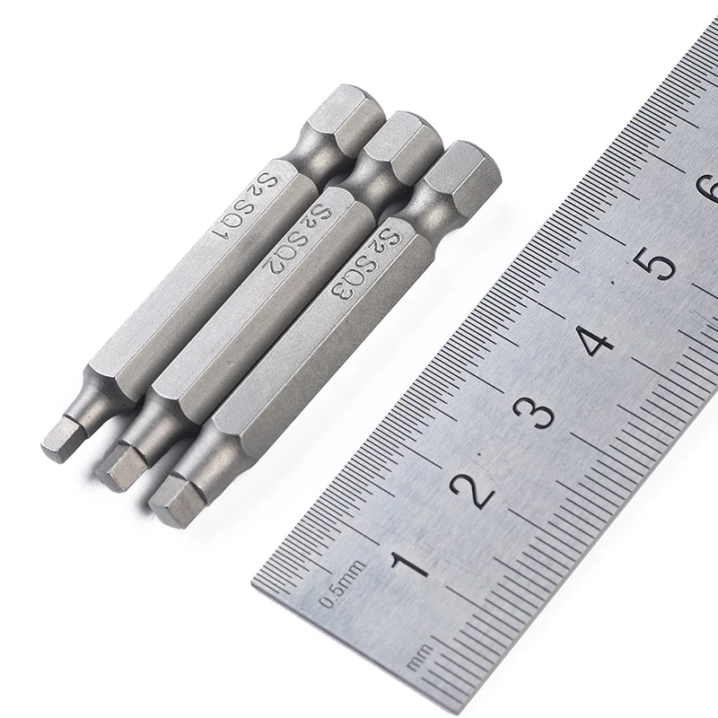3PC square screwdriver 50mmS2 material  electric screwdriver screwdriver head