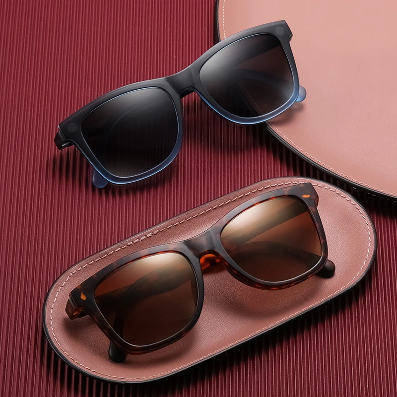 TR90 Rectangle Leopard Anti Blue Light Eyeglasses Magnetic Polarized Lenses Occhiali Da Vista Sunglasses Clip on Glasses